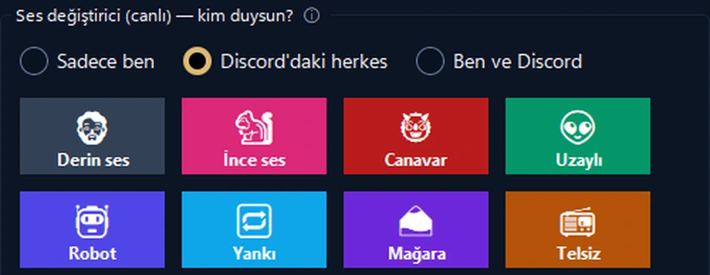 Canlı ses değiştirici