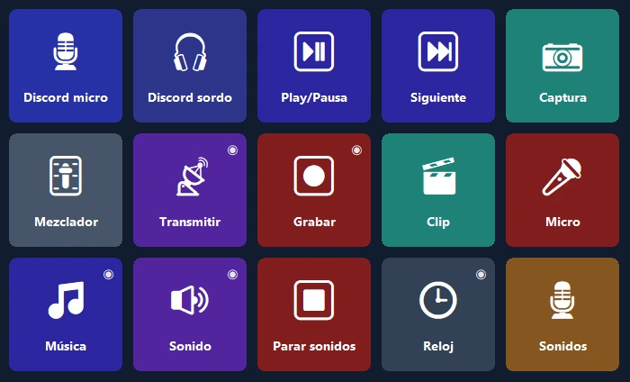 El panel en el teléfono